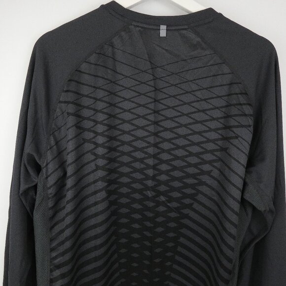 Nike Shirt Mens Large Gray Running Long Sleeve DriFit Stay Cool Ventilated RUN - Picture 10 of 16